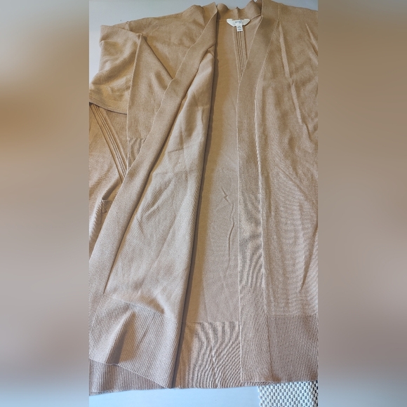 Terra & Sky Women's Size 4X (28W-30W) Fine Gauge Cardigan Lightweight Mocha NWT - Picture 7 of 7